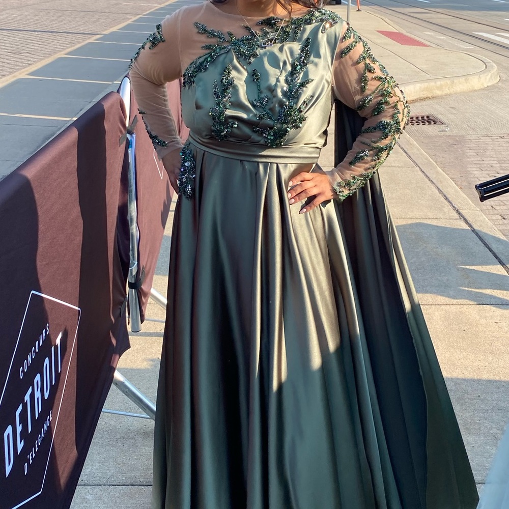 A-Line embedded gown
